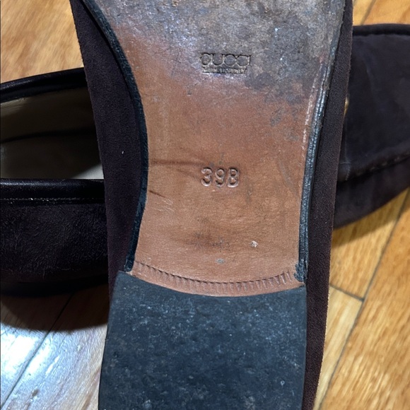 Gucci Women's Horsebit Suede Dark Brown Loafers - Picture 5 of 5
